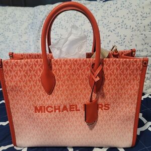 Michael Kors Orange Tote Bag